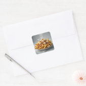 Sticker Carré Assiette de Poutine (Enveloppe)