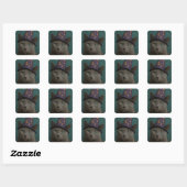 Sticker Carré Assistant Bleu russe (Feuille)