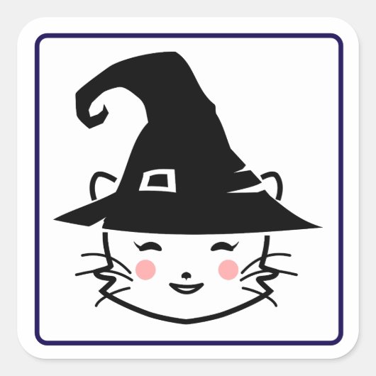 Sticker Carré Assistant Cat (Devant)