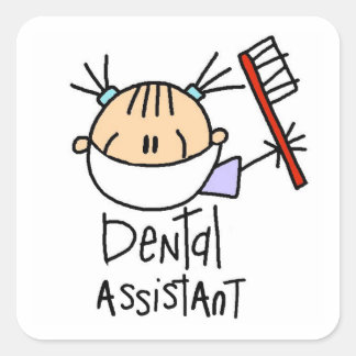 Sticker Carré Assistant dentaire