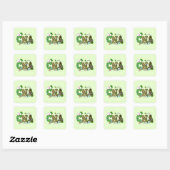 Sticker Carré Assistant en soins infirmiers certifié St. Patrick (Feuille)