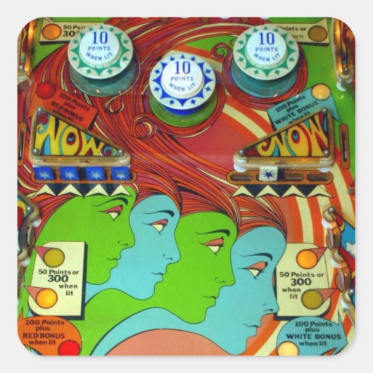 Sticker Carré Assistant Pinball II (Devant)
