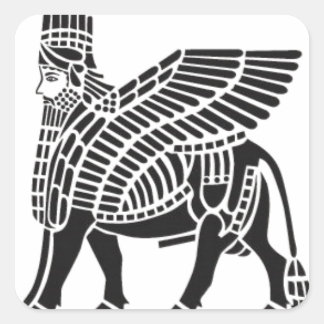 Sticker Carré Assyrien Lamassu