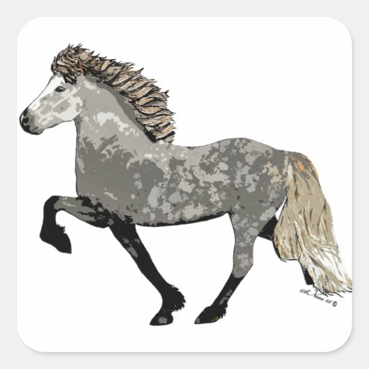 Sticker Carré Astrid Art déco (Devant)