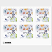 Sticker Carré Astronaut Espace extra-atmosphérique Baby shower d (Feuille)