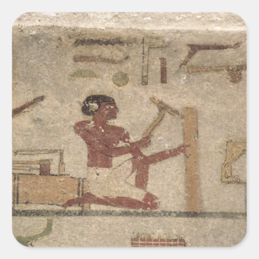 Sticker Carré Atelier du charpentier (Devant)