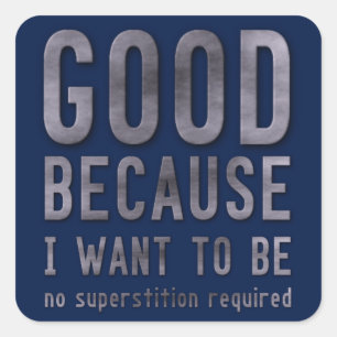 Sticker Carré athée