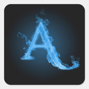 Sticker Carré Athée bleu A