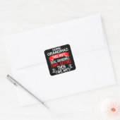 Sticker Carré Athlète Twirler Rétro Twirler Baton (Enveloppe)