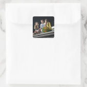 Sticker Carré Athlètes en gradins (Sac)