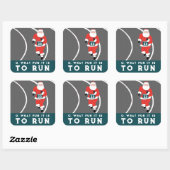 Sticker Carré Athlétisme (Feuille)
