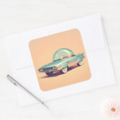 Sticker Carré Atomic Futuristic Bubble Blaster Car (Enveloppe)