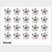 Sticker Carré Atomic Saint-Valentin Cœurs Imprimés Léopard (Feuille)