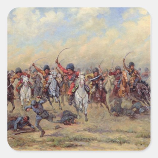 Sticker Carré Attaque de la "division Savage" (Devant)