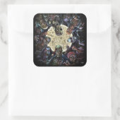 Sticker Carré Attaque de zombies (Horde de zombie) (Sac)