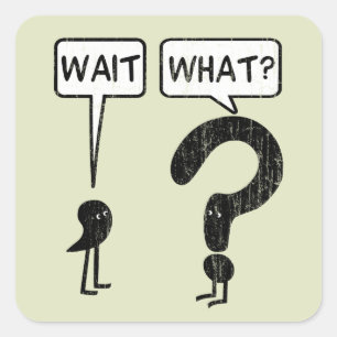 Sticker Carré Attendre l'orthographe de grammaire