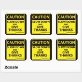 Sticker Carré Attention (Feuille)