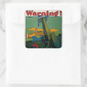 Sticker Carré Attention ! (Sac)