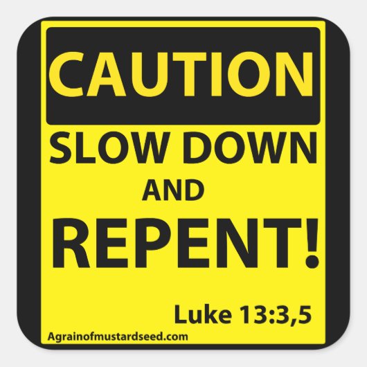 Sticker Carré Attention (Devant)