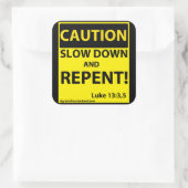 Sticker Carré Attention (Sac)