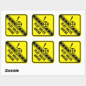 Sticker Carré Attention aux trous de tracé (Feuille)