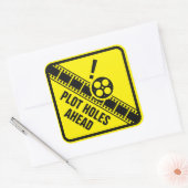 Sticker Carré Attention aux trous de tracé (Enveloppe)