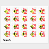 Sticker Carré Attention ! Des squatches ! (Feuille)
