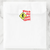 Sticker Carré Attention ! Des squatches ! (Sac)
