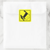 Sticker Carré ATTENTION - Pinball Wizard Player XING drôle stick (Sac)