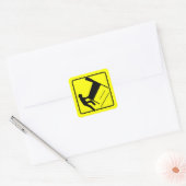 Sticker Carré ATTENTION - Pinball Wizard Player XING drôle stick (Enveloppe)