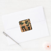 Sticker Carré Attic Red vase depicting a soldier taking p (Enveloppe)