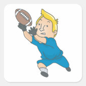 Sticker Carré Attraper Un Football (Devant)