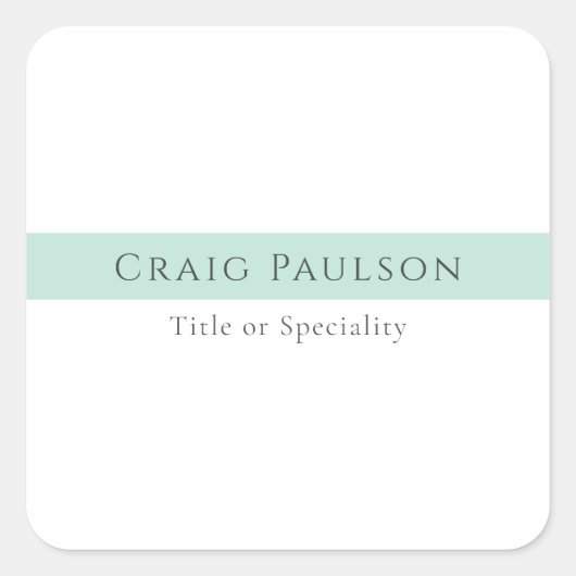 Sticker Carré Attrayant Simple Plain Professionnel Moderne (Devant)