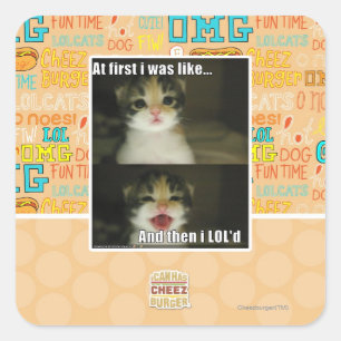 Sticker Carré Au début, j'étais comme