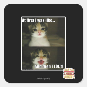 Sticker Carré Au début, j'étais comme