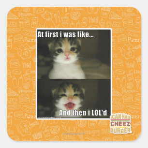 Sticker Carré Au début, j'étais comme