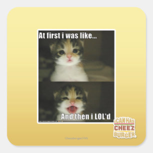 Sticker Carré Au début, j'étais comme