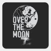 Sticker Carré Au-Dessus De La Lune (Devant)