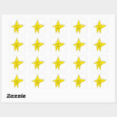 Sticker Carré Au Moins Vous Avez Essayé - Yellow Star - (Feuille)
