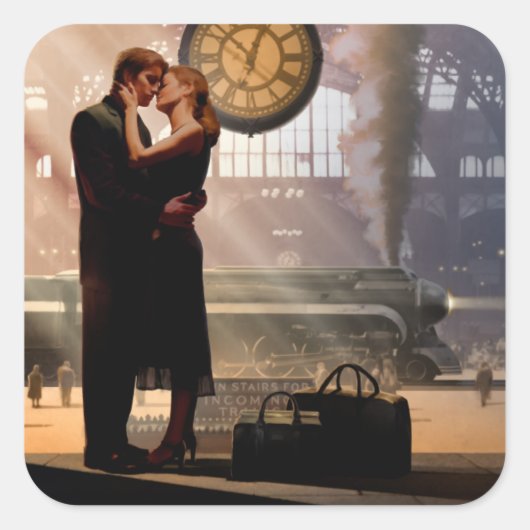 Sticker Carré Au Revoir (Devant)