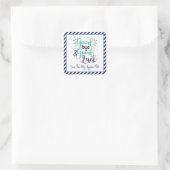 Sticker Carré Au revoir et bonne chance (Sac)