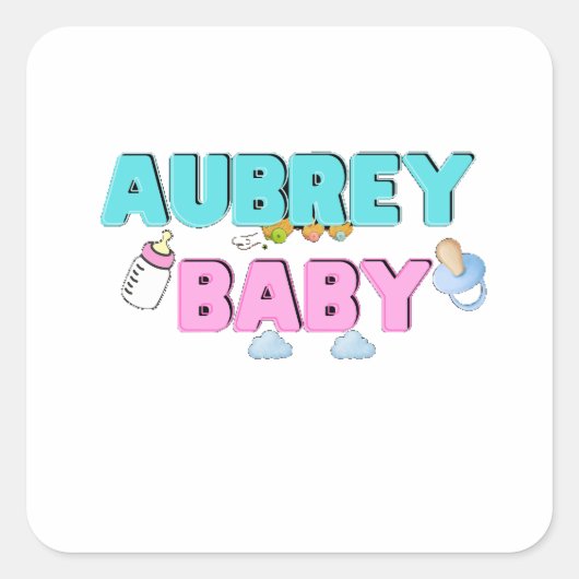 Sticker Carré Aubrey baby (Devant)