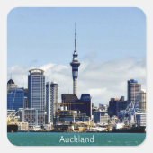 Sticker Carré Auckland Skyline (Devant)