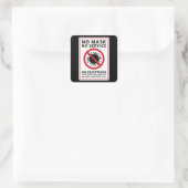 Sticker Carré aucun masque aucun service aucune exception (Sac)