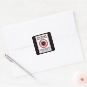 Sticker Carré aucun masque aucun service aucune exception (Enveloppe)