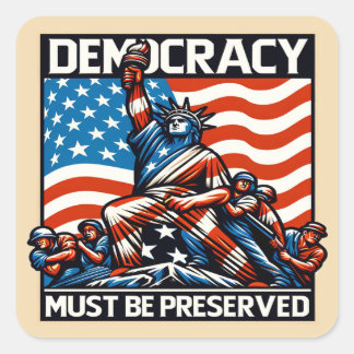 Sticker Carré Aucun roi ne sauve la démocratie