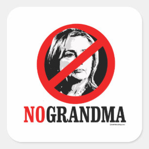 STICKER CARRÉ AUCUNE GRANDMA HILLARY