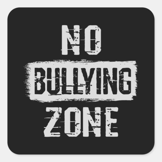 Sticker Carré Aucune zone d'intimidation (Devant)
