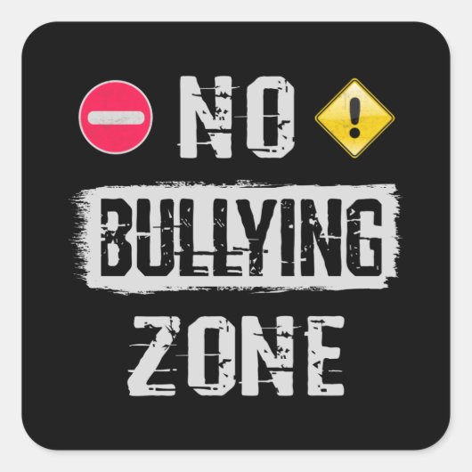 Sticker Carré Aucune zone d'intimidation (Devant)