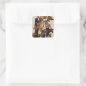 Sticker Carré Audubon Peinture d'Oiseaux Pic Pilé (Sac)